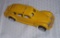 Vintage Cast Iron Yellow Taxi Cab Toy Age Unknown 8''