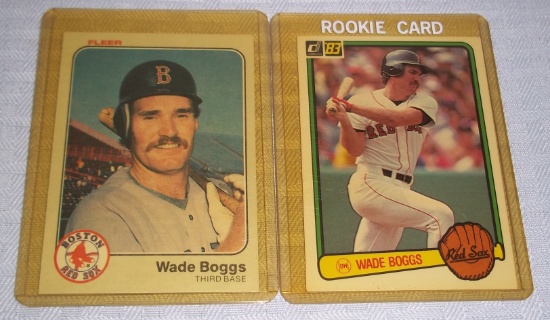 1983 Donruss & Fleer Wade Boogs Rookie Card Pair RC Red Sox HOF