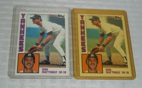 (2) 1984 Topps Don Mattingly Rookie Cards RC Yankees