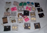 Bag Of 26 Brand New Earrings MOC Costume Jewelry