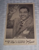 Vintage Joe Louis Boxer Endorsement Advertising Postcard Chesterfield Cigarettes The Winner