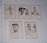 5 Vintage 1950 Callahan Baseball Cards Lot Lajoie McGinnity Plank Speaker Keeler