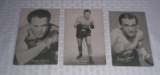 3 Vintage Boxing Boxer Arcade Exhibit Cards Lot Wilson Zale Zivic
