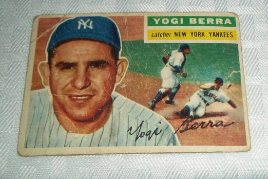 Vintage Baseball Card 1956 Topps #110 Yogi Berra Yankees HOF