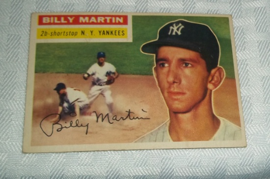 Vintage Baseball Card 1956 Topps #181 Billy Martin Yankees
