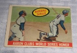 1959 Topps Baseball Thrills Hank Aaron Home Run Braves HOF