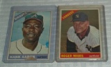 1966 Topps Baseball Mega Star Pair Roger Maris & Hank Aaron