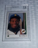 1989 Upper Deck Baseball #1 Ken Griffey Jr Rookie Card BGS Beckett GRADED 7.5 NRMT Mariners HOF