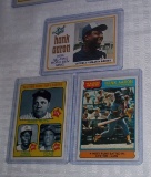 Mid 1970s Topps Baseball #1 Cards Hank Aaron Babe Ruth HOF