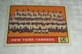 1961 Topps Baseball Team Card NY Yankees Mantle Maris