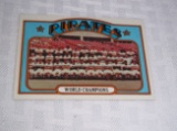 1972 Topps Baseball Card Pirates Team #1 World Champions Nice High Grade Clemente Maz
