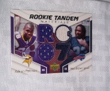 2007 Upper Deck UD Rookie Tandem Materials Jersey Insert Card Adrian Peterson Marshawn Lynch NFL