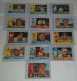 Vintage 1960 Topps Baseball 13 Card Lot w/ Al Kaline