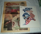 1980 World Series Official Program Phillies Royals w/ Phillies Report Newspaper