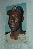 Gorgeous Nice Grade 1964 Topps Giants Baseball Card Hank Aaron Braves HOF