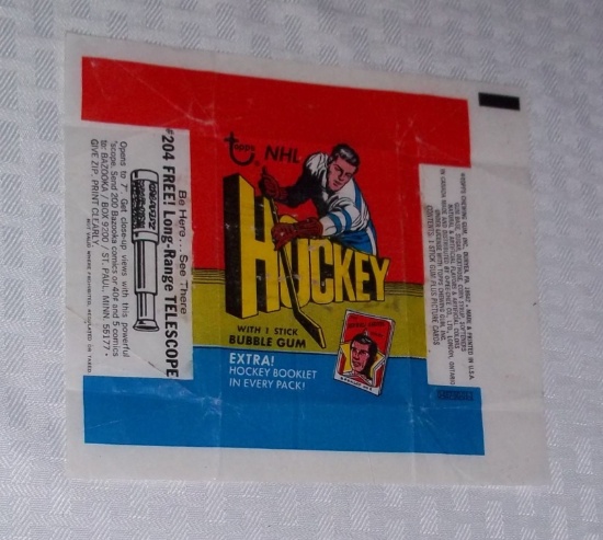 1971-72 Topps NHL Hockey Wax Pack Wrapper Needed To Complete Your Set