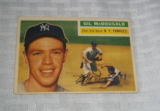 Vintage Baseball Card 1956 Topps #225 Gil McDougald Yankees