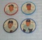 (4) 1962 Salada Baseball Coins Nice Billy Williams Gilliam Bunning Landis