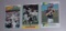 3 Vintage NFL Football Topps Cards Ken Stabler Raiders HOF w/ Rookie RC 1973 1974 1977
