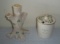 Pair Ireland Trinket Souvenirs Fermanagh Ireland Belleek Vase Rare w/ Arklow Pottery