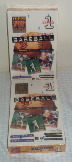 (2) 1994 TSC Stadium Club Baseball Wax Boxes Series 1 Packs