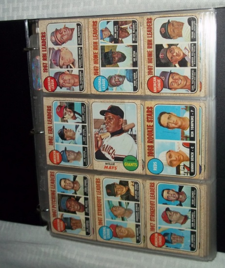 1968 Topps Baseball Starter Set 279 Cards Johnny Bench Rookie Card RC Mays Brooks Leaders Stars HOF