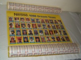 4 Uncut Sheets 3 - 1988 Nestle Baseball Cards Dream Team Stars HOFers w/ 1 NHL Rookies Forsberg