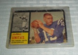 1962 Topps NFL Football #1 Johnny Unitas Colts HOF