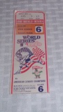 1980 World Series Ticket Game 6 Phillies Royals Championship Clincher