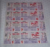 1964 Phillies World Series Phantom Ticket Uncut Sheet Game 1 2 6 7 Very Rare Connie Mack Lot 2