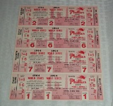 1964 Phillies World Series Phantom Ticket Uncut Sheet Game 1 2 6 7 Very Rare Connie Mack Lot 1