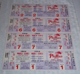 1964 Phillies World Series Phantom Ticket Uncut Sheet Game 1 2 6 7 Very Rare Connie Mack Lot 4