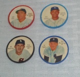 (4) 1962 Salada Baseball Coins Nice Billy Williams Gilliam Bunning Landis