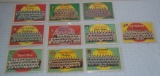 10 Different 1959 Topps Baseball Team Cards Teams Dodgers Phillies Braves Cubs