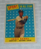 1958 Topps Baseball #482 Ernie Banks All Star Cubs HOF
