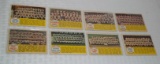1958 Topps Baseball 8 Different Team Cards Lot Red Sox Pirates Phillies Tigers