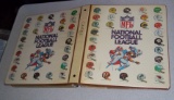 Vintage 1970s NFL Football Helmets Card Album Binder w/ Sheets & Cards Full League AFC NFC