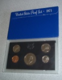 1971 United States US Proof Coin Set w/ Box Half Dollar