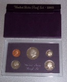 1985 United States US Proof Coin Set w/ Box Half Dollar