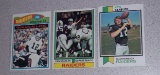 3 Vintage NFL Football Topps Cards Ken Stabler Raiders HOF w/ Rookie RC 1973 1974 1977