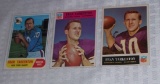 3 Vintage NFL Football Cards Topps Philadelphia Brand 1960s Frank Tarkenton Vikings HOF