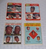 1963 1964 1965 Topps Baseball Leaders Cards Aaron Mantle Brooks Mays Banks Robinson