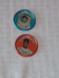 Vintage Topps Baseball Coins Pair 1964 Whitey Ford & Juan Marichal HOF