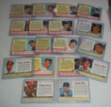 Early 1960s Post Cereal Baseball Card Lot Mathews Snider Mazeroski Stars HOFers Groat