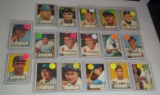 1952 Topps Baseball 17 Card Lot Huge Value Cards