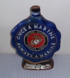 Vintage Jim Beam Bottle Decanter Always A Marine Empty Kentucky Straight Bourbon Whiskey