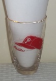 Vintage Philadelphia Phillies Glass Cup Tumbler 1950s Old Hat Logo Rare Baseball Connie Mack Stadium