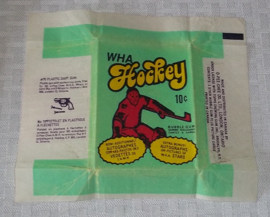 1974-75 OPC WHL Hockey Card Wrapper O Pee Chee Rare Nice