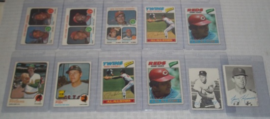Vintage Topps Baseball Card Lot 1969 Deckle Edge Inserts 1973 Fisk Leaders Fingers 1977 Carew Bench