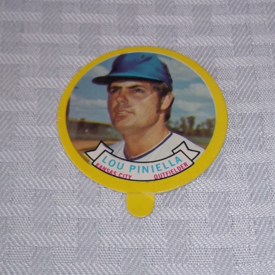 1973 Topps Baseball Stars Candy Lids "Card" Rare Oddball Issue Lou Piniella KC
